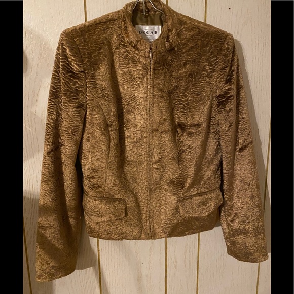 COPY - AUNTHETICS Oscar De La Renta Faux Fur Jacket - Picture 1 of 3